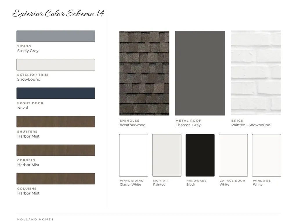 Exterior Color Scheme of Northgate Lot 219