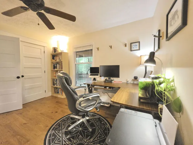Also spacious with hardwood floors