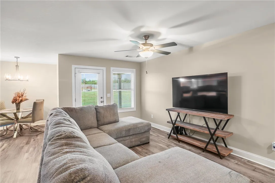 Living Area overlooking backyard