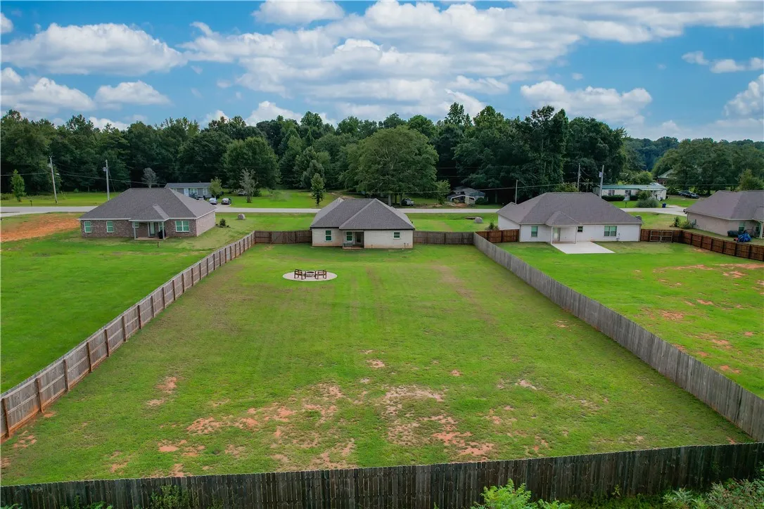 Spacious fenced backyard