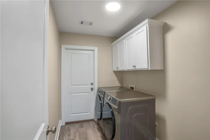 Laundry with garage entry