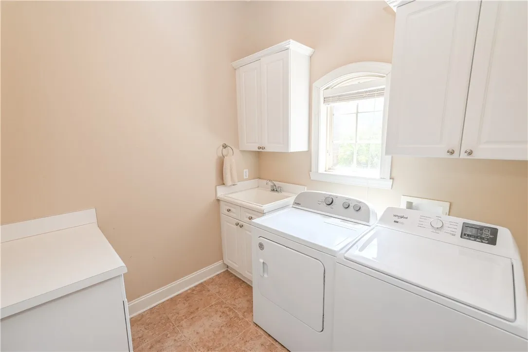 Take a look at this laundry room set up! All the essentials are here and ready.
