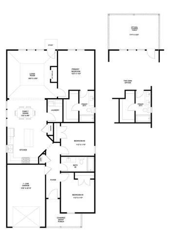Floor Plan of Trace Plan Lot 43 in Camellia Crossing