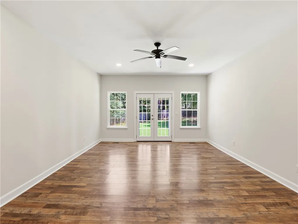 French doors giving access to outside.