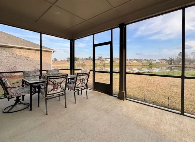 Spacious screened -in back porch with beautiful views