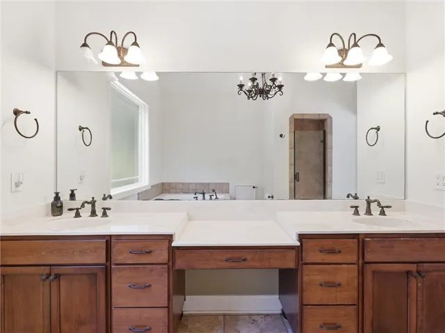 Double Vanities with cultured marble countertops