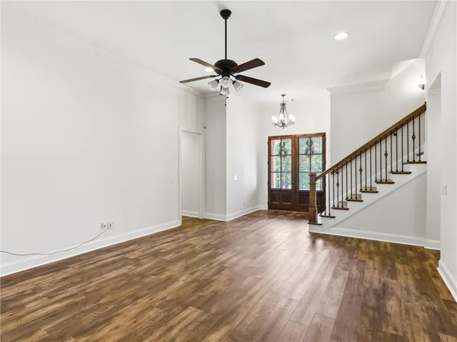 Gorgeous Family Room with Ceiling fan & LVP flooring