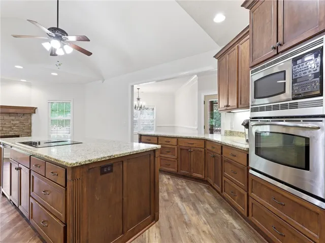 Gorgeous island in vaulted Kitchen!