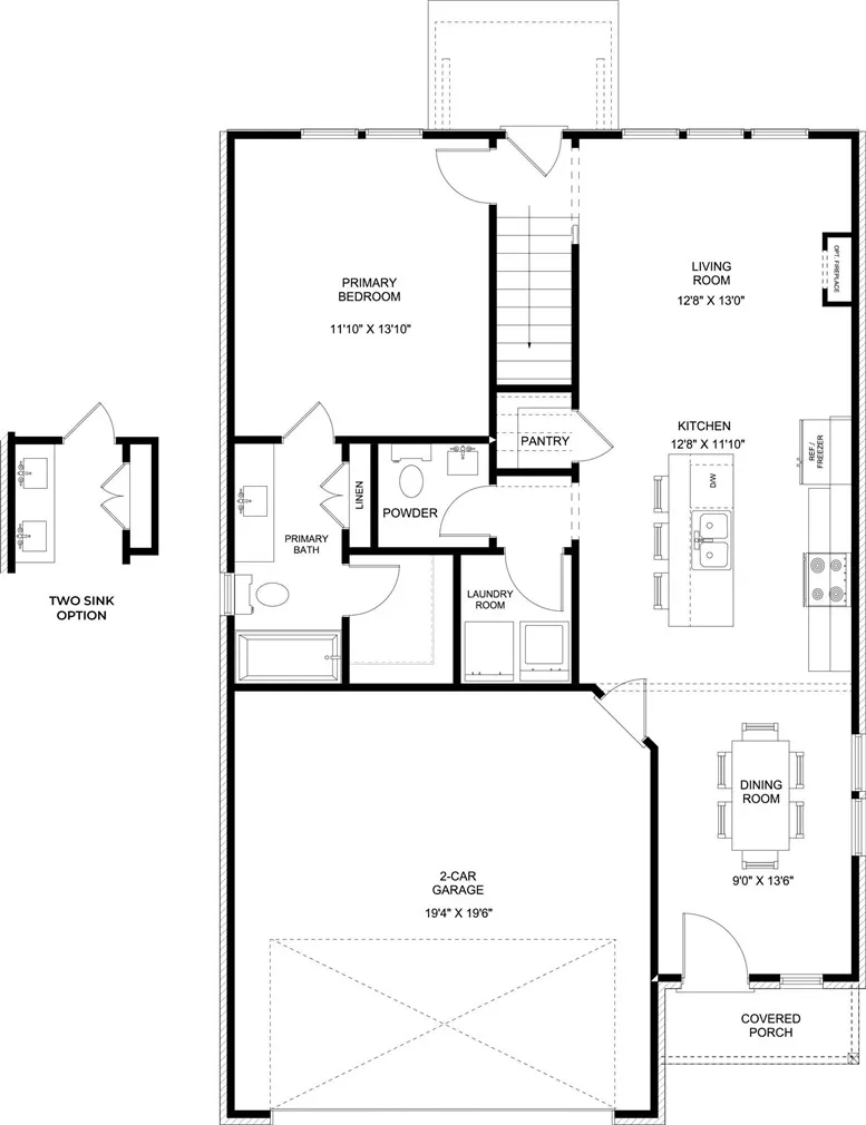 Floor plan for the Haley B. (first floor)