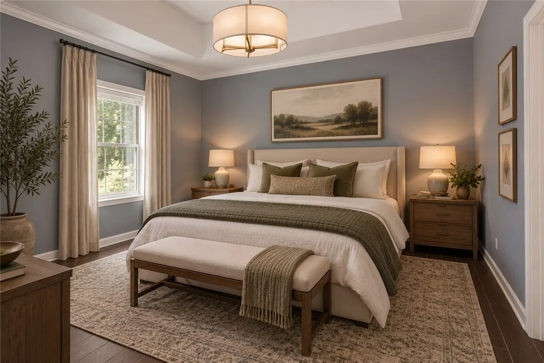 Virtually Staged Primary Bedroom
