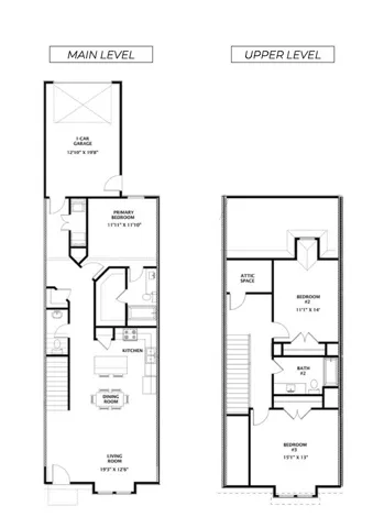 Northgate Interior Unit w/ 1Car Garage Floor Plan