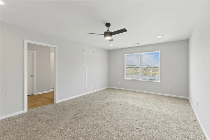 Spacious master suite