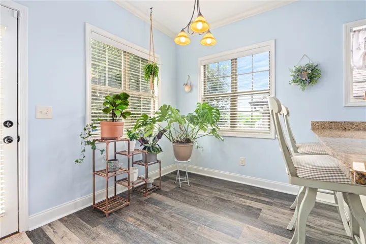 Breakfast nook in kitchen