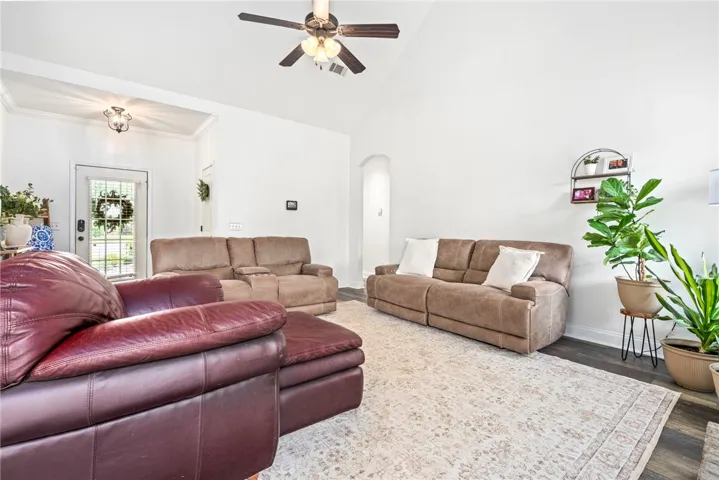Spacious living room allows plenty of room for entertaining.