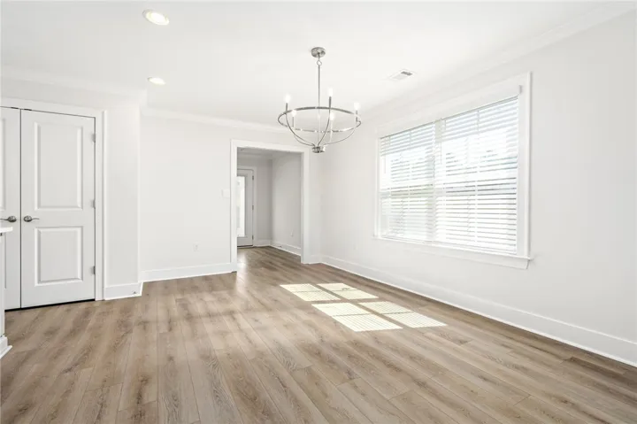 Plenty of room for table and chairs in breakfast/dining area