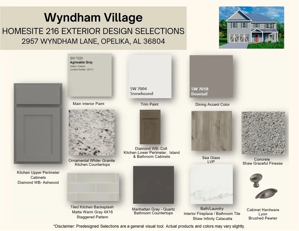 Carefully curated design boards showcase premium finishes chosen for this beautiful new home.