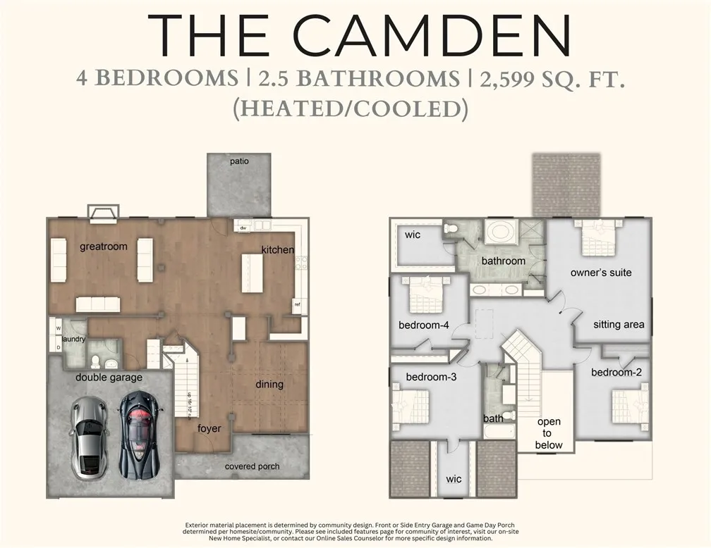 An intuitive two-story layout maximizes space and flows effortlessly from room to room.