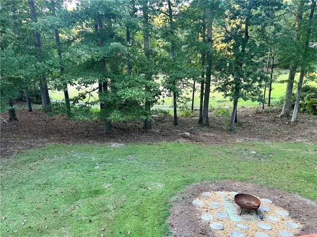 golf course view in backyard