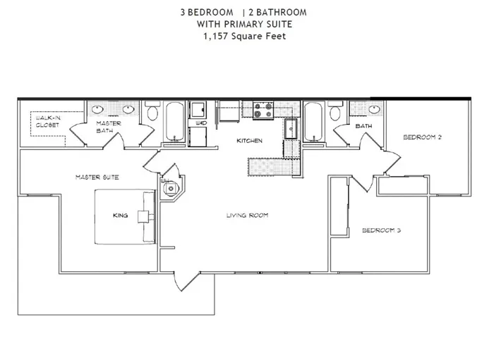 3 bed 2 bath floorplan