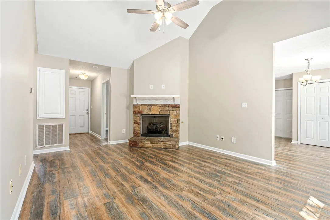 Beautiful open living room with LVP in the main areas.