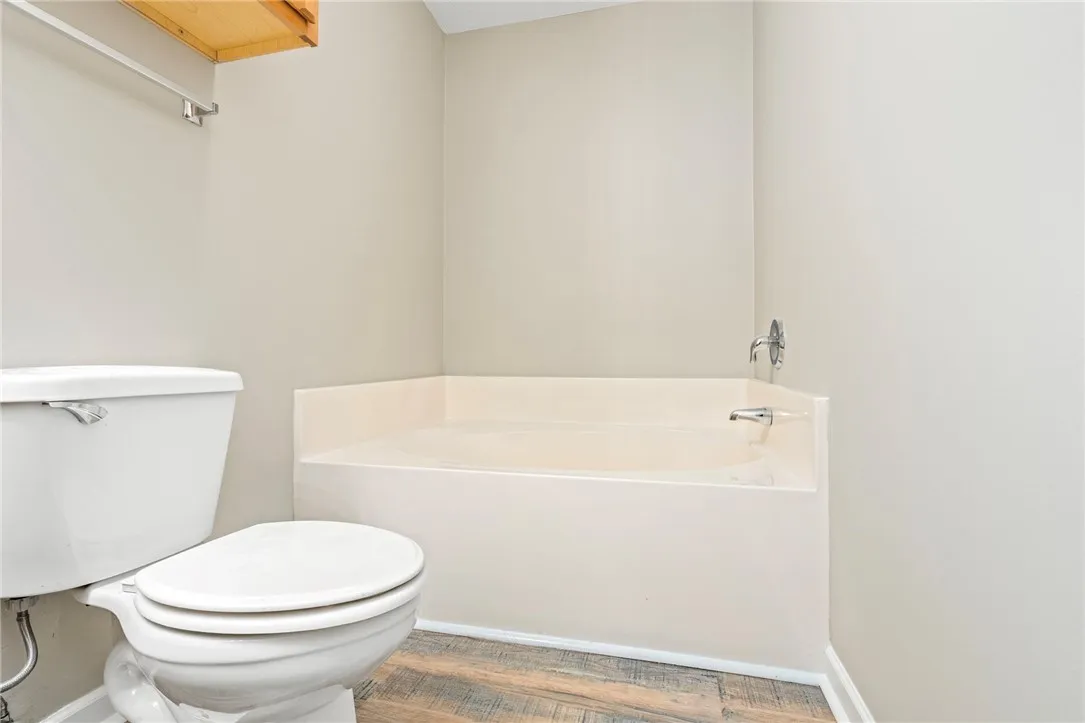 Separate soaking / garden tub in the primary bathroom