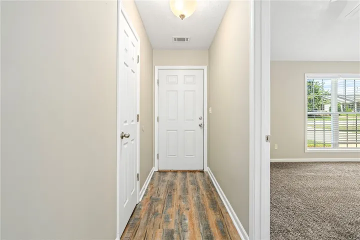 Front door and coat closet.