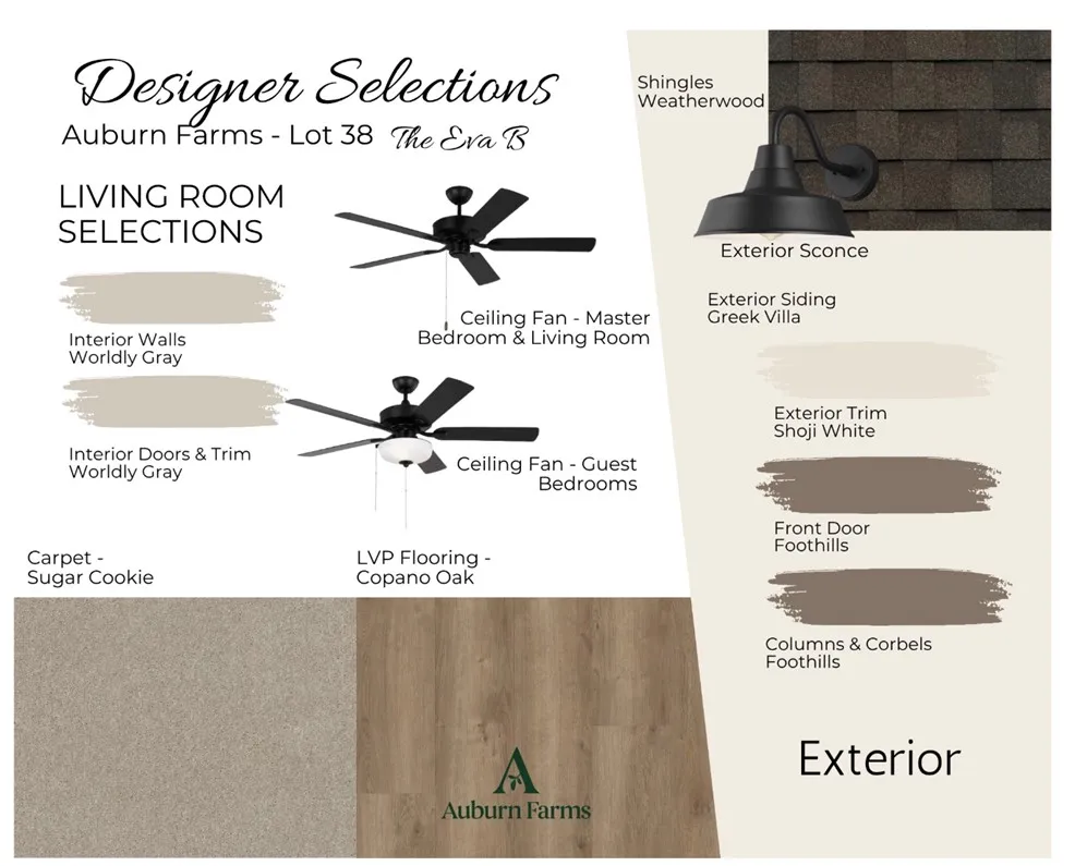 Interior and Exterior Selections