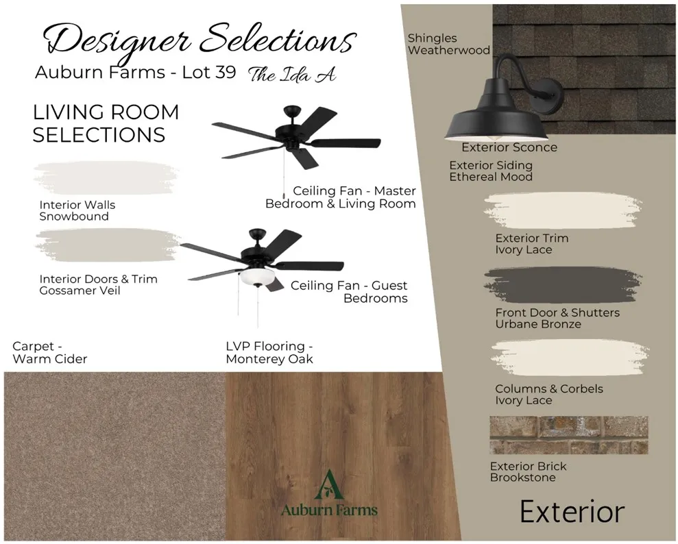 General Interior and Exterior Selections