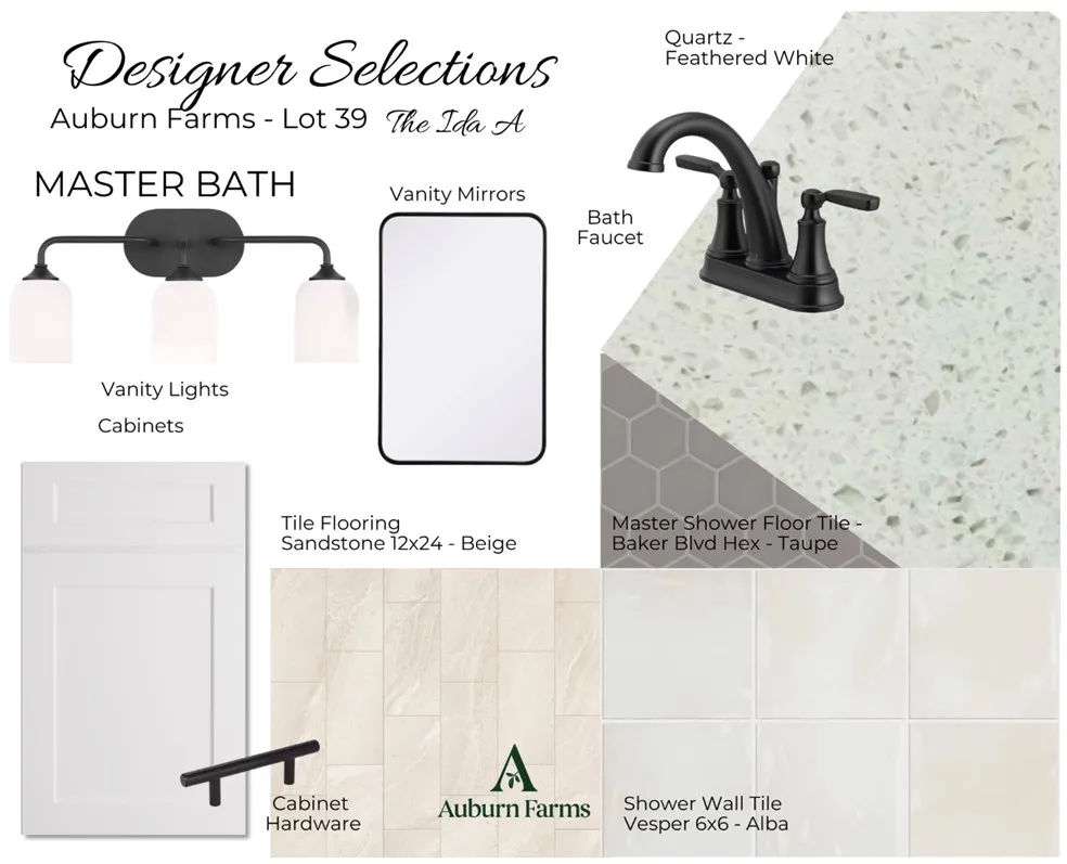 Master Bath Selections