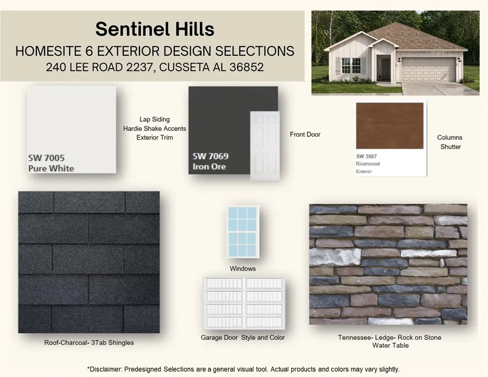 Thoughtfully curated exterior design selections showcase premium stone veneer, quality siding, and classic architectural details.