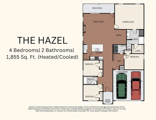 Thoughtfully planned layout showcases a cohesive flow between shared spaces and private retreats.