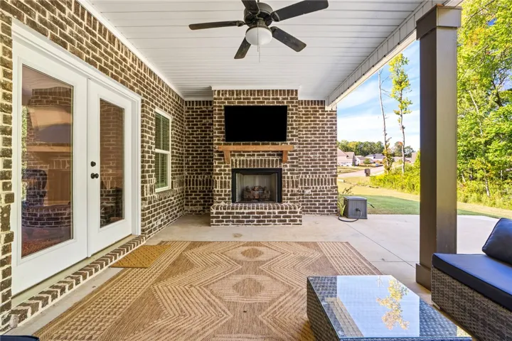 Outdoor wood burning fire place