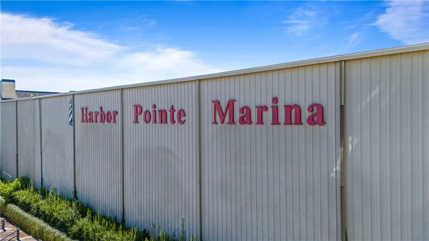 The marina is a short distance from the home.