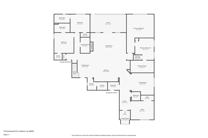 A detailed layout of the first floor demonstrates a spacious and highly functional residential design.