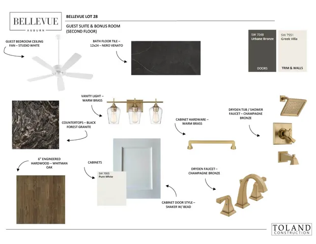 Selected premium design boards reveal the high-end materials planned for this level.