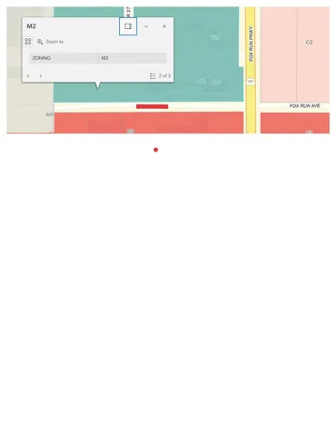 Zoning details and parcel boundaries highlight development possibilities on this property map.