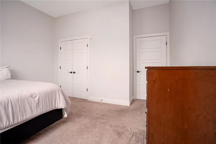 High ceilings and clean architectural lines define this comfortable private space.