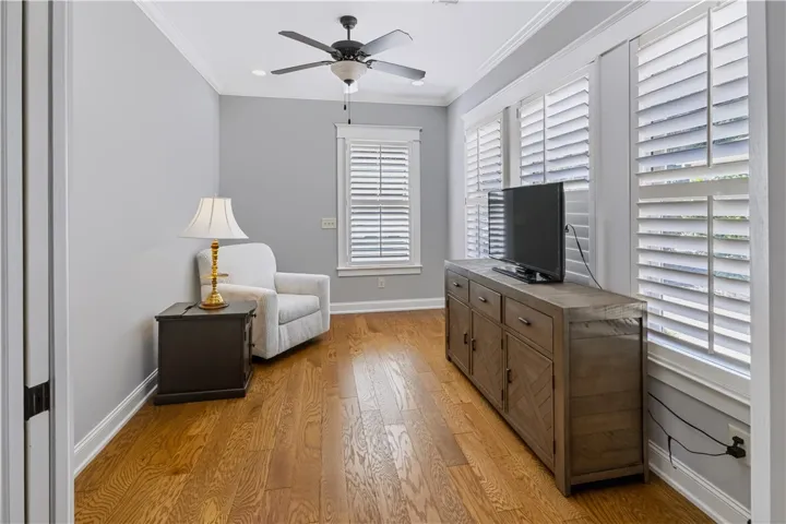 The possibilities are endless with this space! Whether it is used as a home office or an art room it is ready to be enjoyed.