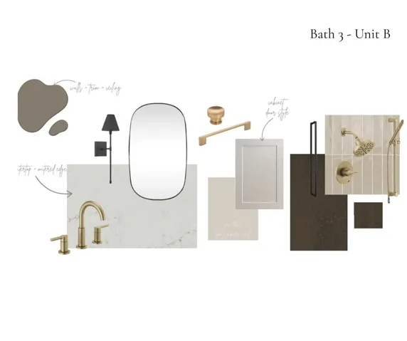 Curated finishes for the third bathroom showcase contemporary fixtures and refined materials.