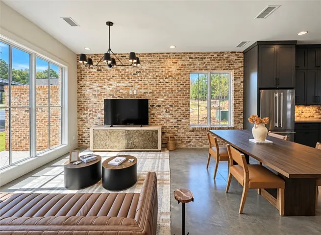 *This photo is from an exterior unit. Interior units do not have window by fridge.