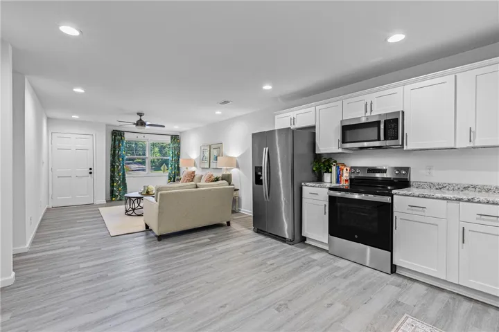 Open layout with bedrooms & bonus to the left.