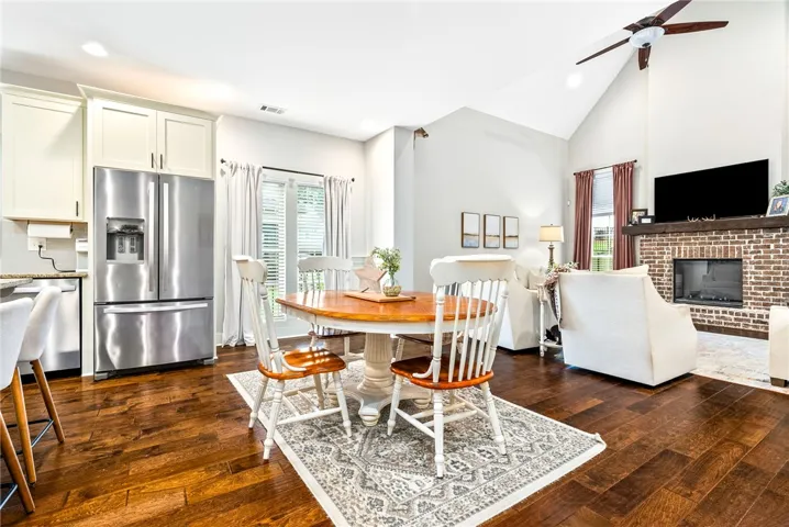 Dining area off the kitchen, with room for a full table.