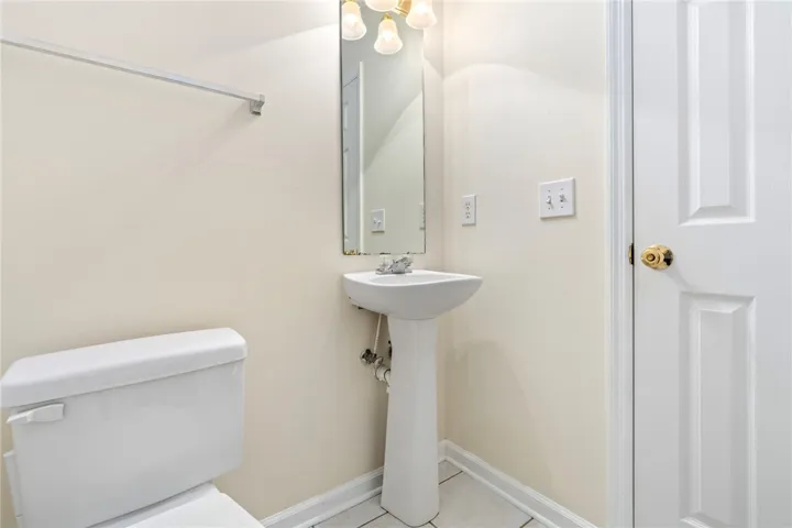 first floor half bath