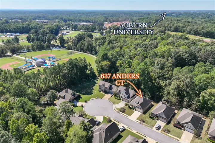 Mature trees surround this quiet cul-de-sac neighborhood offering convenient proximity to the university.