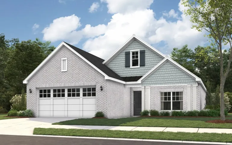 Elegant brick and shake siding elements elevate this classic traditional exterior facade.