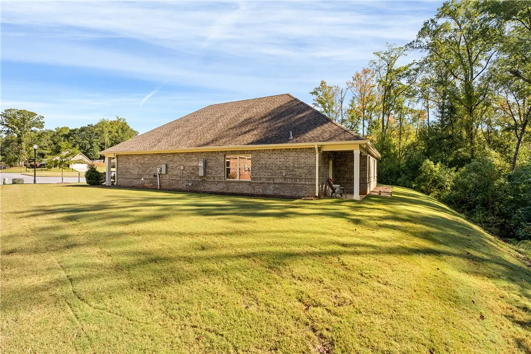 Your rolling green lawn with it's natural framed backdrop is ready for all your outdoor time.