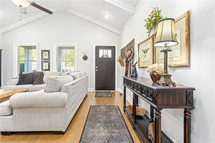 Step into your new home, warm hardwood floors and space to drop your keys and hang a jacket, create an inviting and open entrance foyer.