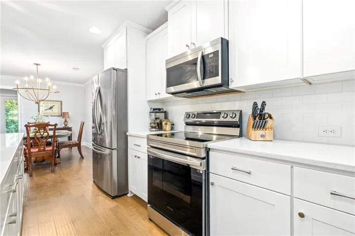 A modern kitchen with storage galore makes it easy to stay organized and enjoy your down time.