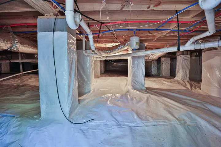 A professionally encapsulated crawl space provides clean under-floor utility access and structural protection.