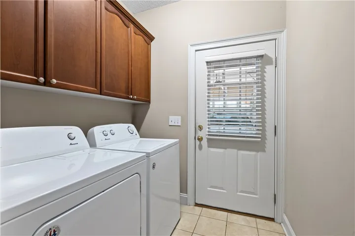 laundry and access to garage